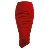 MBJ Womens Elegant High Waist Pencil Skirt with Side Shirring - Made in USA - Skirts - $17.95 