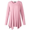 MBJ Womens Round Neck Long Sleeve Loose Fit Tunic Top - Made in USA - Camicie (corte) - $25.64  ~ 22.02€