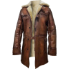 MEN BROWN SHEEPSKIN SHEARLING TRENCH COAT - Jacket - coats - 700.00€  ~ $815.01