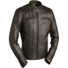 MENS BLACK CAFE RACE MOTORCYCLE LEATHER JACKET - Jacket - coats - 214.00€  ~ £189.36