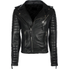 MENS BLACK SHEEPSKIN LEATHER BIKER JACKET - Jacket - coats - 200.00€  ~ £176.98