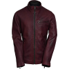 MENS CASUAL SLIMFIT BURGUNDY LAMBSKIN LEATHER JACKET - Jacket - coats - 200.00€  ~ £176.98