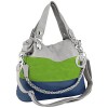 MG Collection MAWAR Green / Blue / Gray Chic Hobo Style Shoulder Handbag / Purse - Hand bag - $39.99 