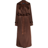MICHAEL LO SORDO brown silk satin trench - Jacket - coats - 