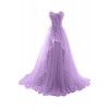 MILANO BRIDE Women's Vogue Evening Prom Dress Strapless A-line Ruffles Applique - sukienki - $89.35  ~ 76.74€