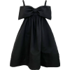 MING MA black bow detailes mini dress - Vestidos - 