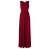 MISSKY Women's Sleeveless Round Neck Pocket Solid Ruched Casual Summer Swing Maxi Dress - 连衣裙 - $7.46  ~ ¥49.98