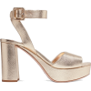 MIU MIU  Metallic textured-leather platf - Sandalen - 