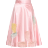 MIU MIU Feather-embellished silk skirt - 裙子 - 