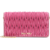 MIU MIU Matelassé velvet shoulder bag - Clutch bags - 