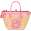 MIU MIU Straw and leather tote - Bolsas pequenas - 