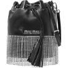 MIU MIU black crystal embellished - Hand bag - 