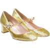 MIU MIU black golden sequin shoes - Zapatos clásicos - 