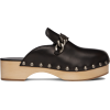 MIU MIU black leather studded clog - Sapatos clássicos - 