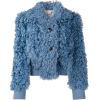 MIU MIU cropped shearling bomber jacket - Куртки и пальто - 