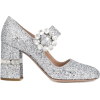 MIU MIU crystal-buckle glitter pumps - Sapatos clássicos - 