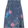 MIU MIU floral print mini denim skirt - Skirts - 