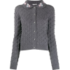 MIU MIU grey embroidered cardigan - Cardigan - 