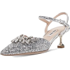 MIU MIU grey silver embellished sandal - Sandálias - 