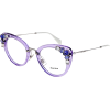 MIU MIU lilac embellished glasses - 有度数眼镜 - 