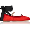 MIU MIU red & black ballerina flat shoe - Balerinas - 