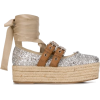 MIU MIU silver & neutral platform shoe - Туфли на платформе - 