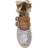 MIU MIU silver & neutral platform shoe - Туфли на платформе - 