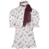 MIU MIU white floral georgette blouse - Рубашки - короткие - 