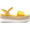 MIU MIU yellow platform sandal - サンダル - 