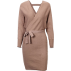 MOCK WRAP SWEATER DRESSES (4 COLORS) - Kleider - $44.97  ~ 38.62€
