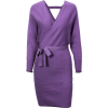 MOCK WRAP SWEATER DRESSES (4 COLORS) - 连衣裙 - $44.97  ~ ¥301.31