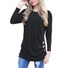 MOLERANI Women's Casual Long Sleeve Round Neck Loose Tunic T Shirt Blouse Tops - Koszule - krótkie - $16.99  ~ 14.59€