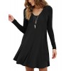 MOLERANI Women's Long Sleeve Casual Swing Simple T-Shirt Loose Dress - Vestidos - $16.99  ~ 14.59€