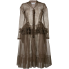 MOLLY GODDARD brown tartan dress - ワンピース・ドレス - 