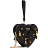 MOSCHINO Black Small Heart Biker Bag - Hand bag - 901.00€  ~ £797.28