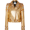 MOSCHINO Crystal-embellished metallic le - Куртки и пальто - 3.85€ 