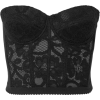 MOSCHINO black cropped lace bustier - Bielizna - 