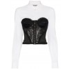 MOSCHINO long sleeve shirt with lace cor - Рубашки - длинные - 