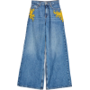 MOTO Yellow Bead Wide Leg Jeans - Pantalones Capri - 