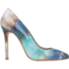 MSGM BLUE & PURPLE LEATHER TIE - 厚底鞋 - 