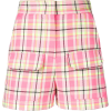 MSGM plaid high-waisted shorts - 短裤 - 