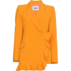MSGM Orange Double Breasted Ruffle Blaze - Jaquetas e casacos - 