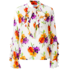MSGM floral print ruffle blouse - Long sleeves shirts - 
