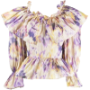 MSGM ruffled floral-print blouse - Camisa - longa - 