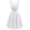 MUADRESS Women Vintage Floral Lace Sleeveless Cocktail Party Formal Swing Dress - ワンピース・ドレス - $49.99  ~ ¥5,626