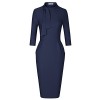 MUXXN Women's Classic Vintage Tie Neck Formal Cocktail Dress With Pocket - ワンピース・ドレス - $59.99  ~ ¥6,752