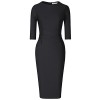 MUXXN Women's Elegant 3/4 Sleeve Slim Office Pencil Dress - Dresses - $49.99 