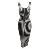 Made By Johnny MBJ WDR1546 Womens Sleeveless Striped Midi Dress - Dresses - $39.93 
