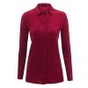 Made By Johnny WT1553 Womens Lightweight Long Sleeve Button Down Shirt Blouse - Shirts - $31.36 