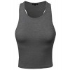 Made by Emma MBE Women's Basic Solid Sleeveless Crop Tank Top - Shirts - $9.98 